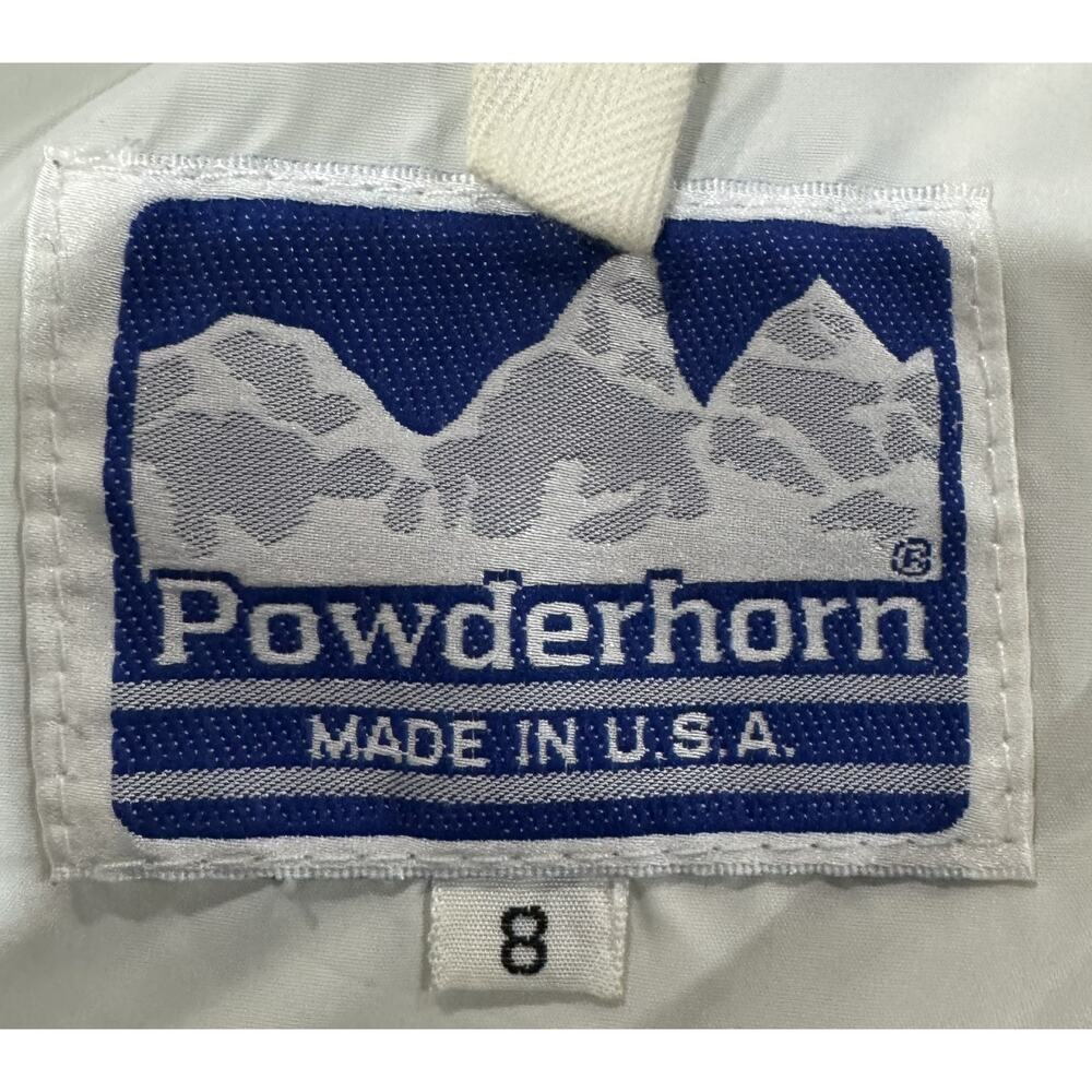 Powderhorn USA Vintage 80s Ski Windbreaker Jacket Women 8 Blue Nylon Gorpcore - Picture 3 of 8